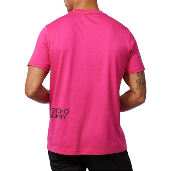 Psycho Bunny Chester Embroidered Graphic Tee Pink Peacock Men’s Size Large (6) - Picture 2 of 12